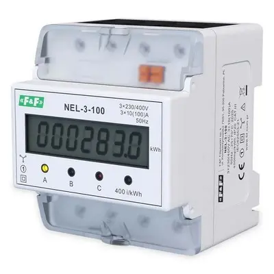 elektroměr 3-fázový NEL-3-100, 3x 230/400V, 100A